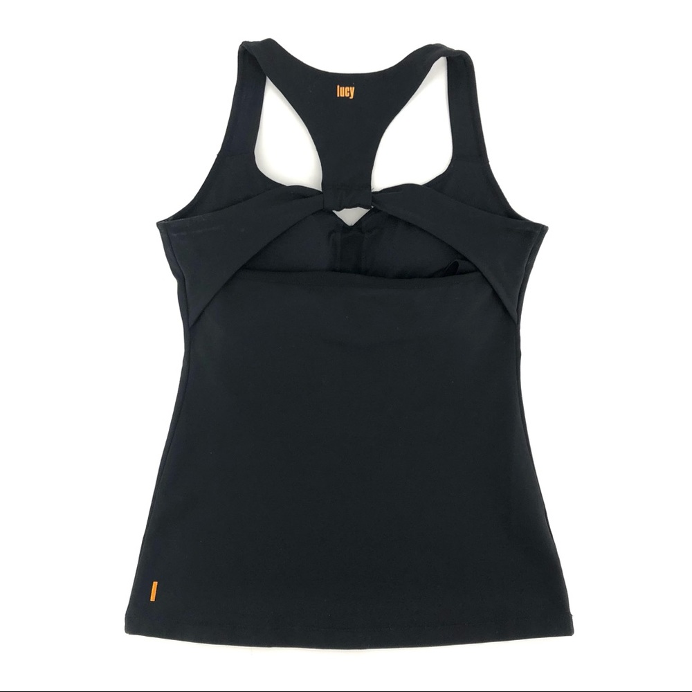 Lucy Black Racer Back Sleeveless Tank Athletic Top - Picture 5 of 8